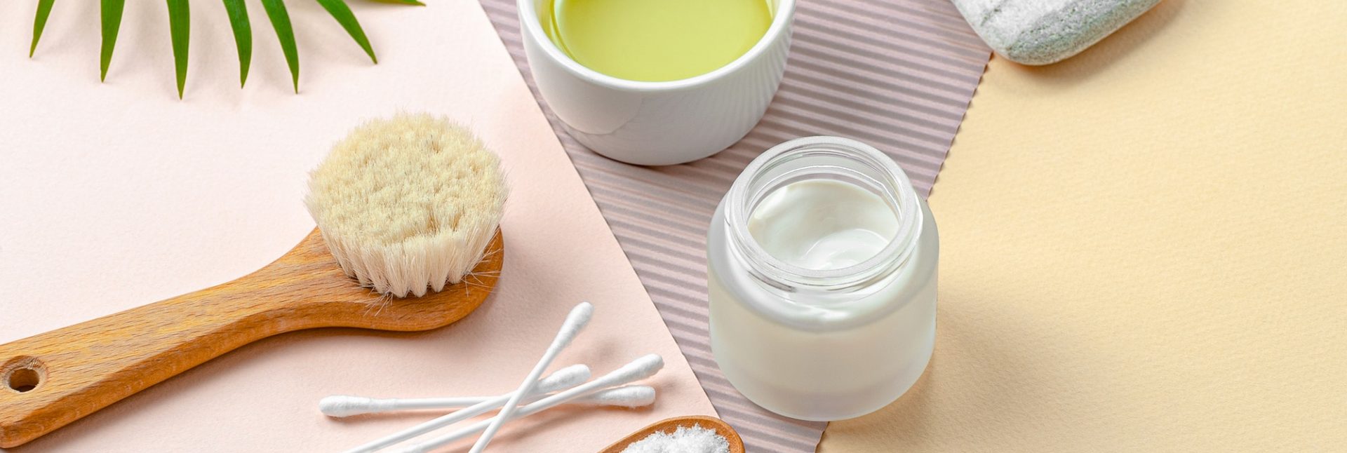Cream and olive oil and body care products. Cream and olive oil and body care products.
